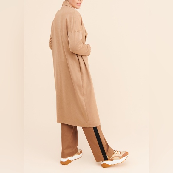 AYR The Robe Coat Camel Hair Wool Blend Longline Size S/M - Picture 5 of 11